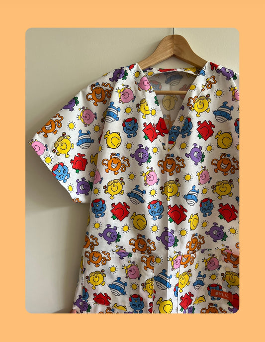 Mr Men Scrub Top