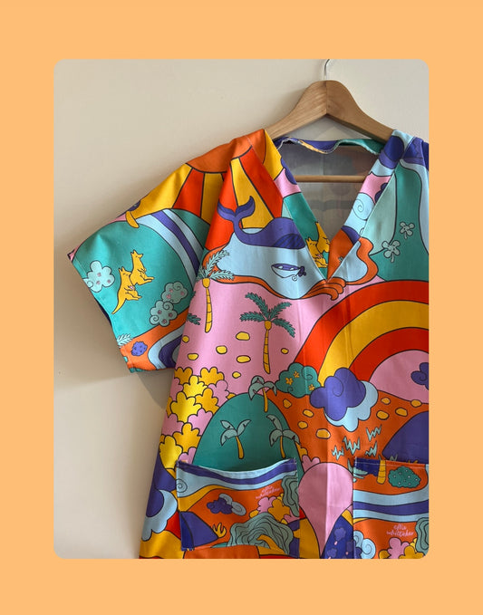 Rainbow Ellie Scrub Top